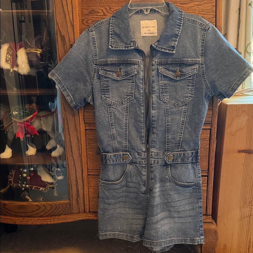 Celebrity Pink:  Blue Denim Romper